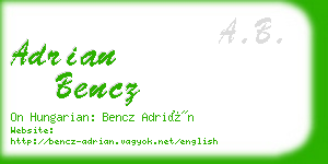 adrian bencz business card